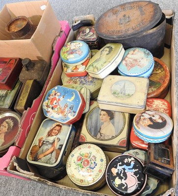 Lot 330 - A military model truck and vintage advertising tins