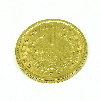 Lot 18 - A gold dollar coin