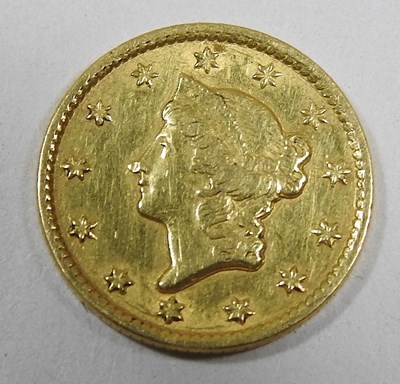 Lot 18 - A gold dollar coin