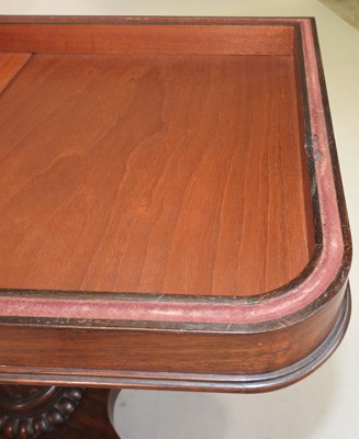 Lot 26 - A Regency rosewood D shaped folding card table