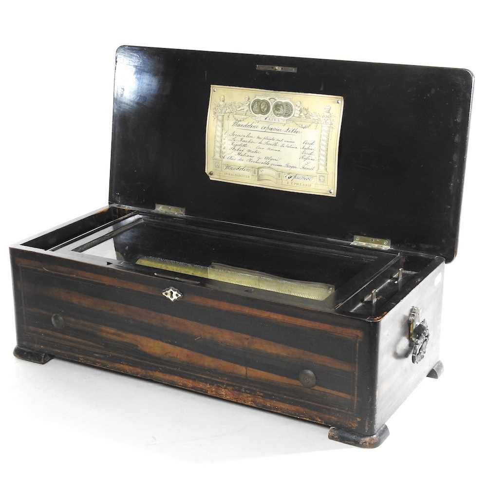 Lot 46 - A Swiss musical box