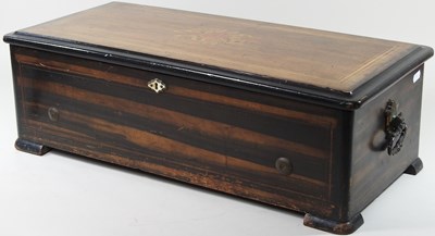 Lot 46 - A Swiss musical box