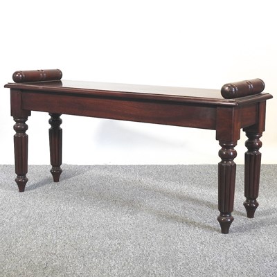 Lot 438 - A mahogany window seat