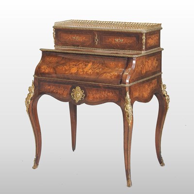 Lot 513 - A good French marquetry bonheur du jour