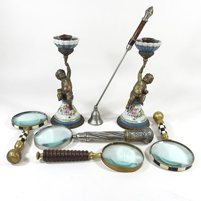 Lot 588 - A collection of magnifying glasses