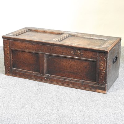 Lot 431 - An 18th century coffer