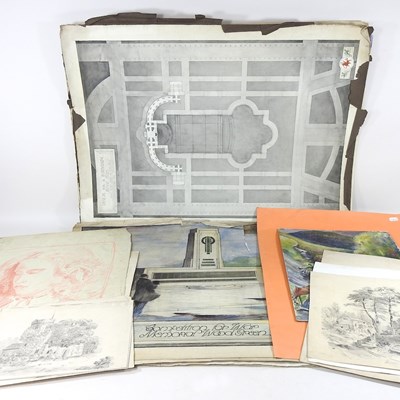 Lot 667 - A folio of sketches and drawings