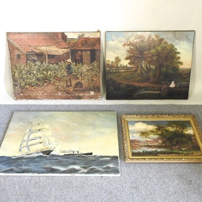 Lot 707 - W Oliver, garden landscape