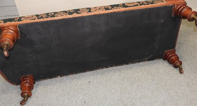 Lot 628 - A Victorian floral upholstered chaise longue