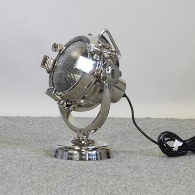 Lot 243 - A chromed table lamp