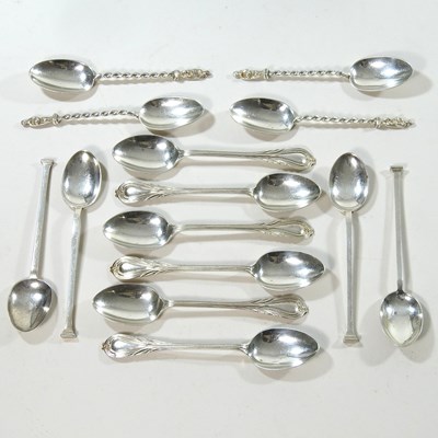 Lot 211 - A collection of silver spoons