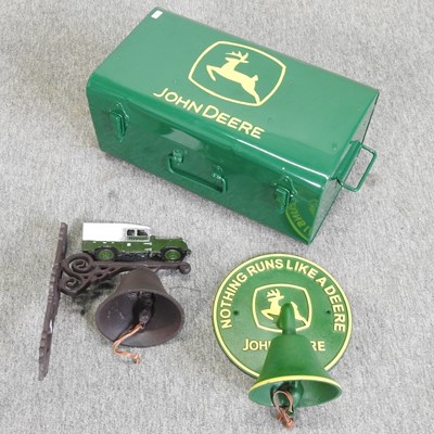 Lot 285 - A metal John Deere doorbell