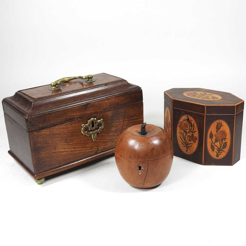 Lot 483 - Three various tea caddies