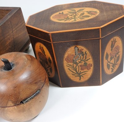 Lot 483 - Three various tea caddies