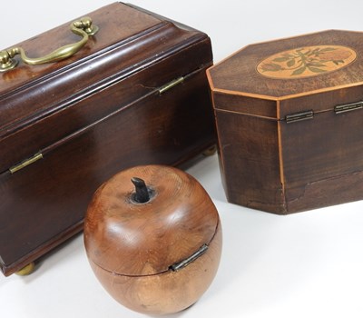 Lot 483 - Three various tea caddies