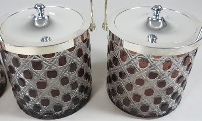 Lot 651 - Three biscuit barrels