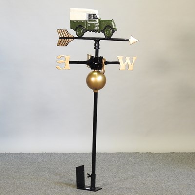 Lot 401 - A modern metal Landrover weather vane