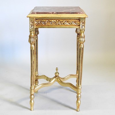 Lot 341 - A marble top table