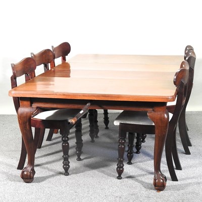 Lot 519 - A 1920's mahogany wind-out extending dining table, on cabriole legs