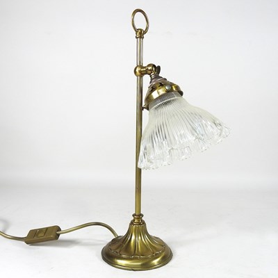 Lot 347 - A brass desk lamp