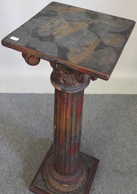 Lot 656 - A painted pedestal