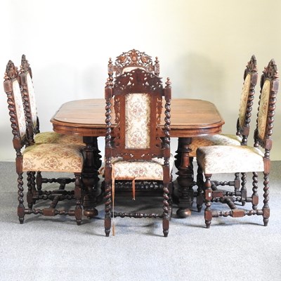 Lot 201 - A 19th century table and chairs