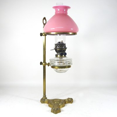 Lot 251 - A 19th century brass student's lamp