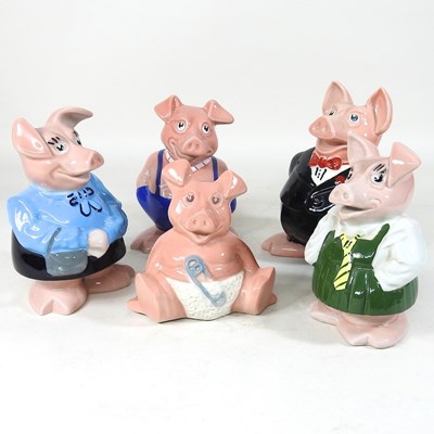 Lot 675 - Five Wade Natwest piggy banks