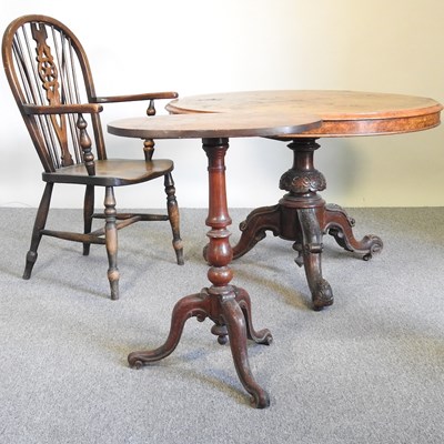 Lot 435 - Two 19th century tables and a chair