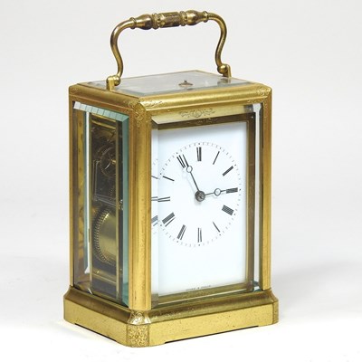 Lot 192 - A 19th century carriage clock