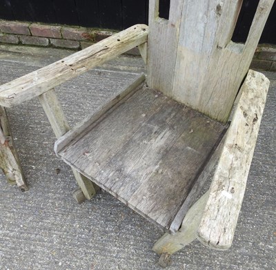 Lot 33 - A pair of teak garden chairs