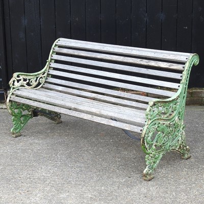 Lot 2 - A cast iron garden bench