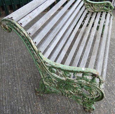 Lot 2 - A cast iron garden bench