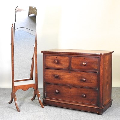 Lot 345 - A Victorian chest and mirror