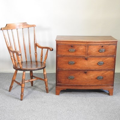 Lot 323 - A 19th century chest and chair