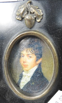 Lot 374 - Four miniature portraits