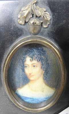 Lot 374 - Four miniature portraits