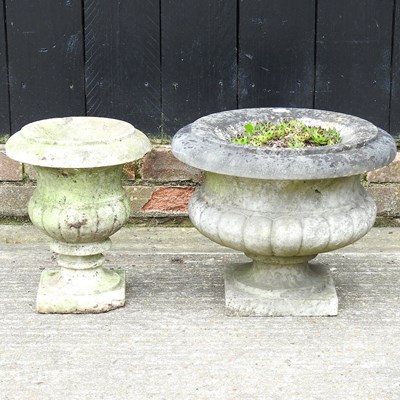 Lot 53 - Two marble garden urns