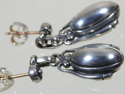 Lot 42 - A pair of Georg Jensen earrings