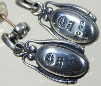 Lot 42 - A pair of Georg Jensen earrings