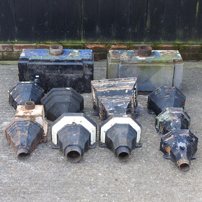 Lot 343 - A collection of cast iron hoppers