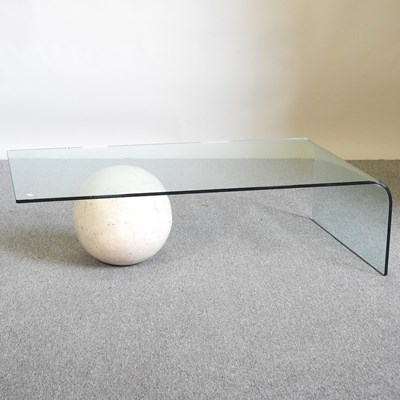 Lot 19 - A Neptune glass coffee table