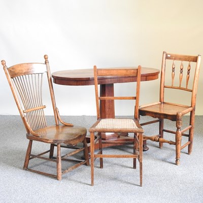 Lot 631 - A 19th century table and chairs