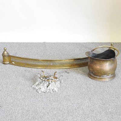 Lot 94 - A fender, scuttle and chandelier