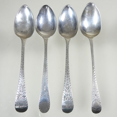 Lot 116 - A set of silver teaspoons