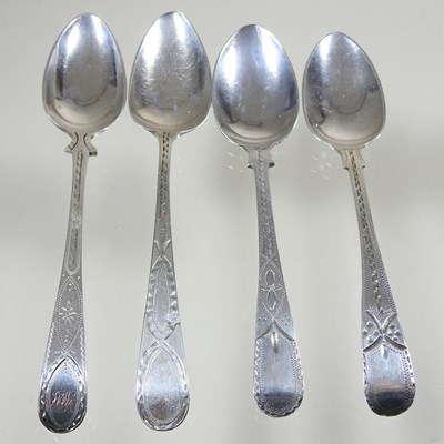 Lot 505 - A set of silver teaspoons