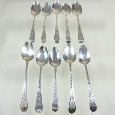 Lot 340 - A set of silver teaspoons