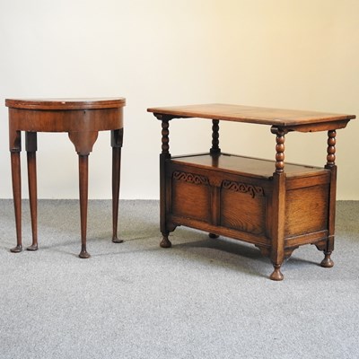 Lot 335 - A bench and table