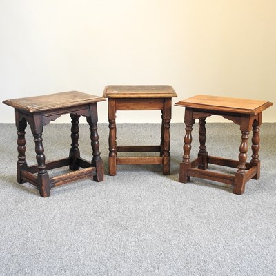 Lot 432 - Three various joint stools