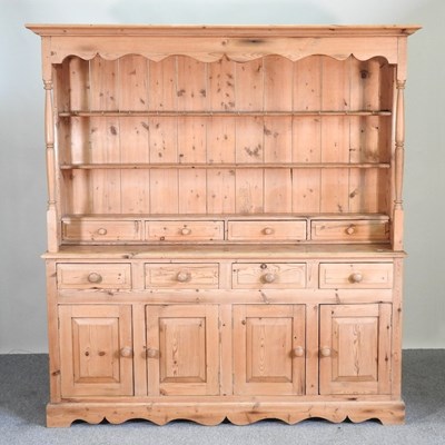 Lot 657 - A large pine dresser